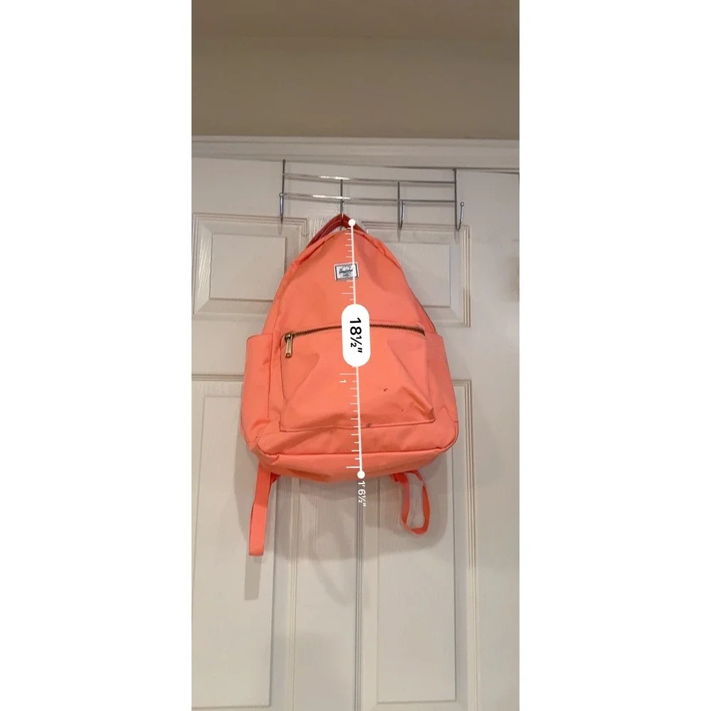 Herschel Supply Co Heritage Backpack Neon Coral Peach Canvas Daypack Bag